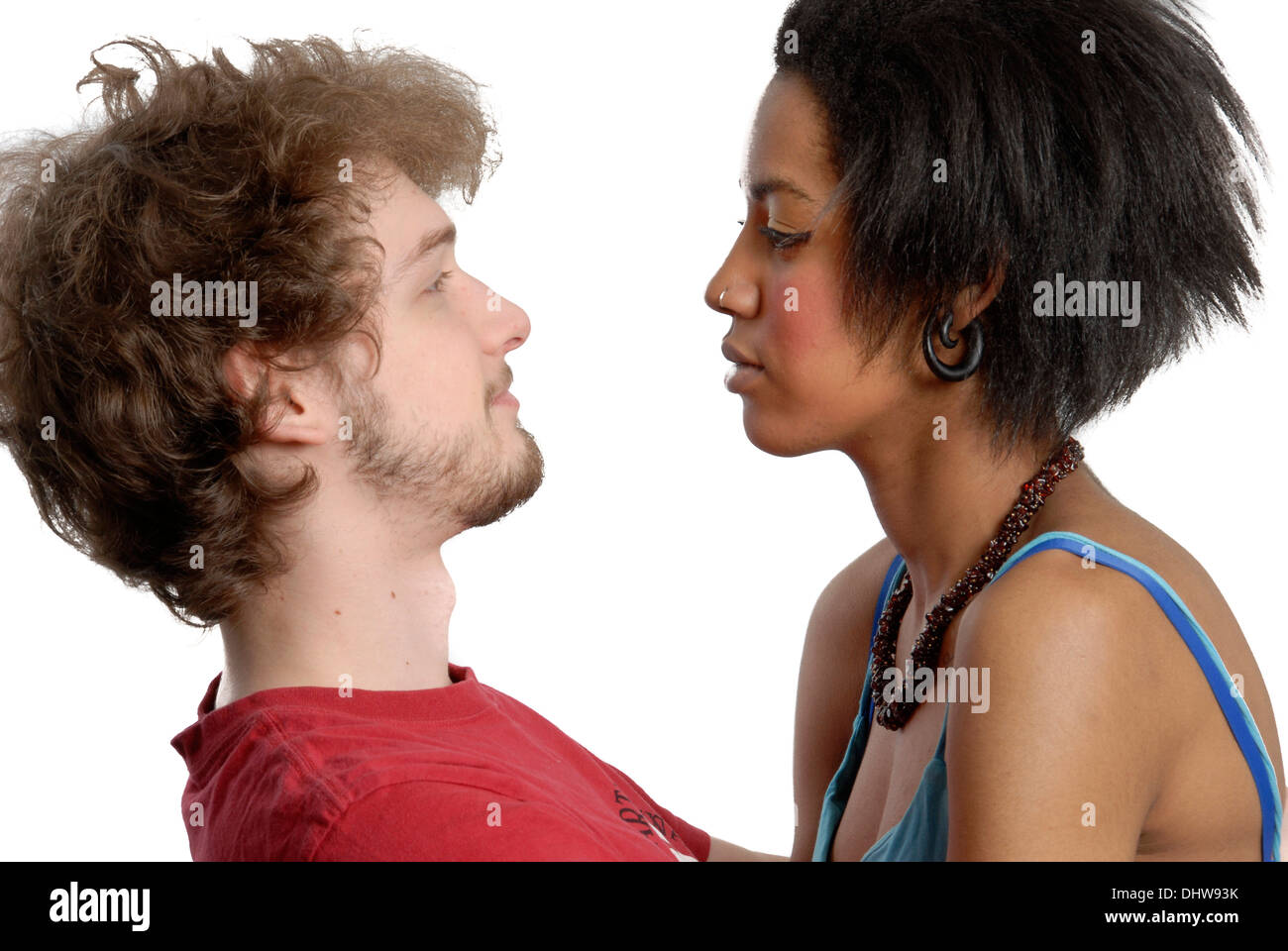 INTERRACIAL COUPLE Stock Photo