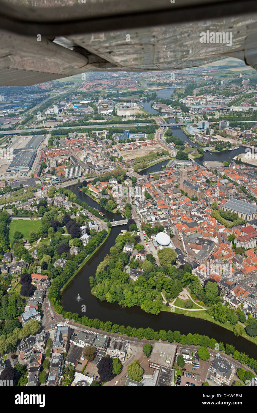 Holland, Zwolle, City center, museum De Fundatie, extension on roof