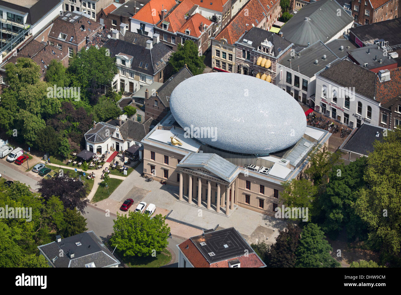 Holland, Zwolle, City center, museum De Fundatie, extension on roof