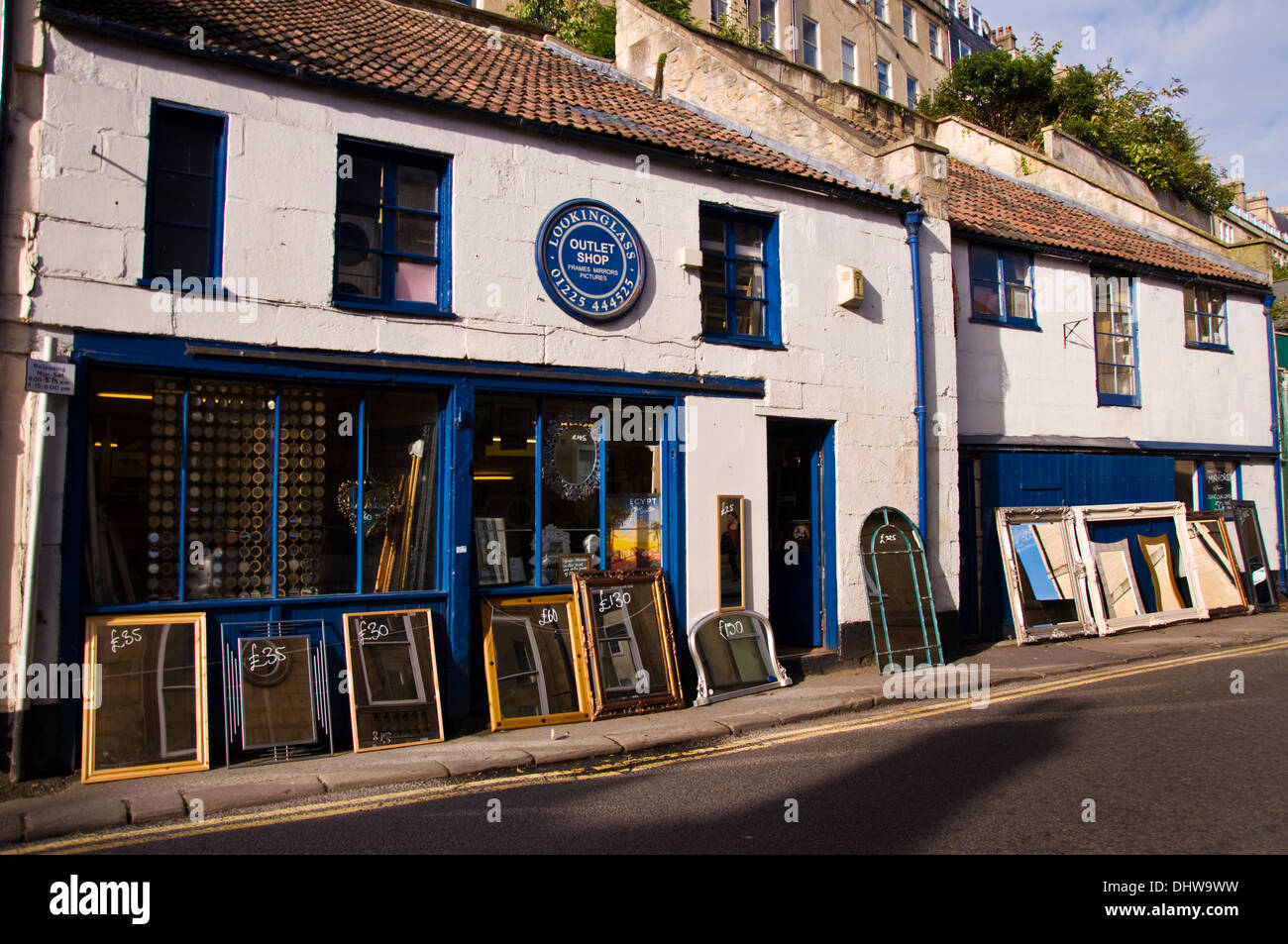 Lookinglass shop selling mirrors frames and pictures on Walcot Street