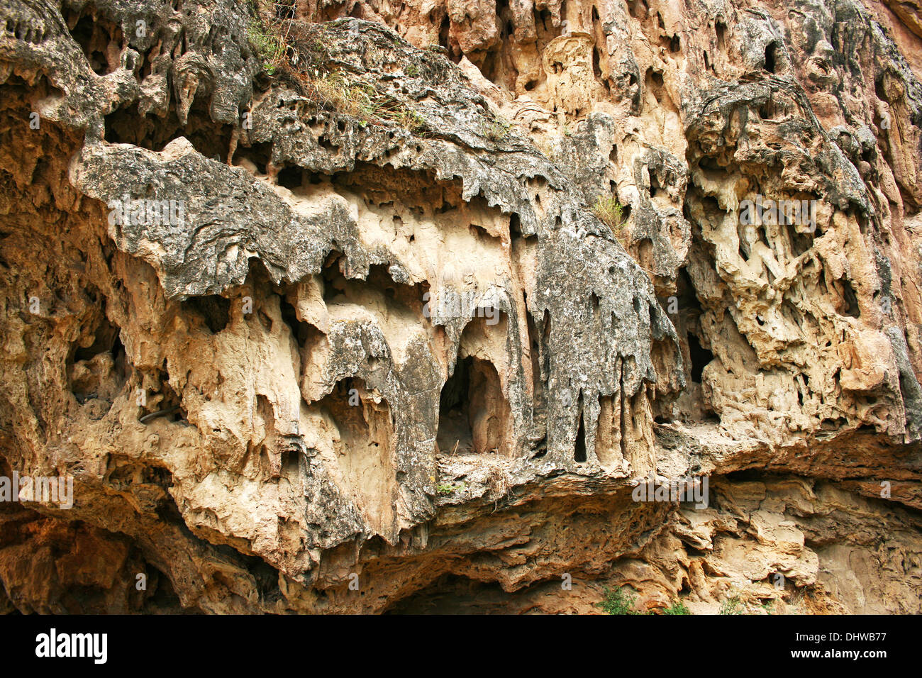 Rock at Devil bridge natural monument in the Syunik region of Armenia. Stock Photo