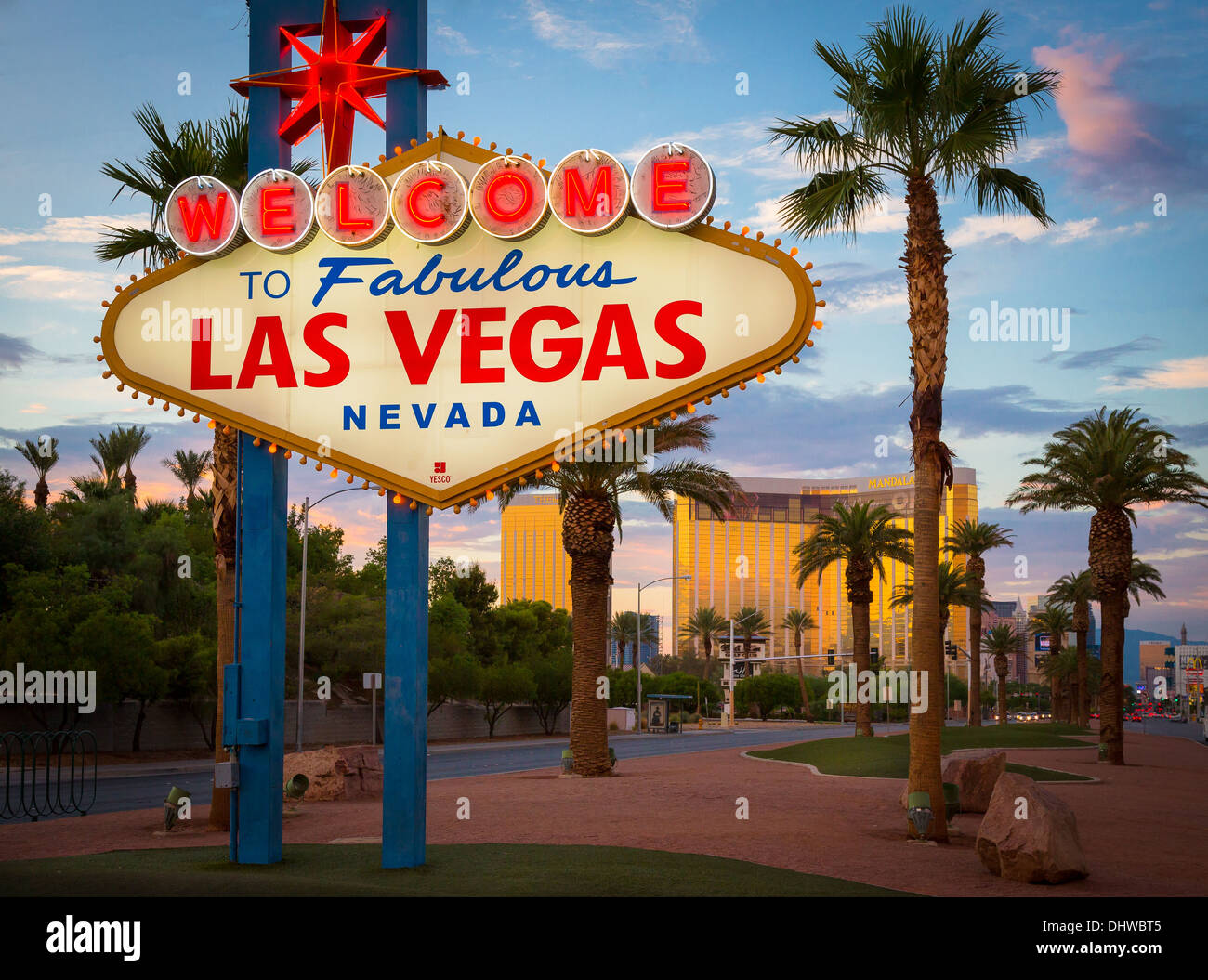 Welcome sign in Las Vegas, Nevada Stock Photo