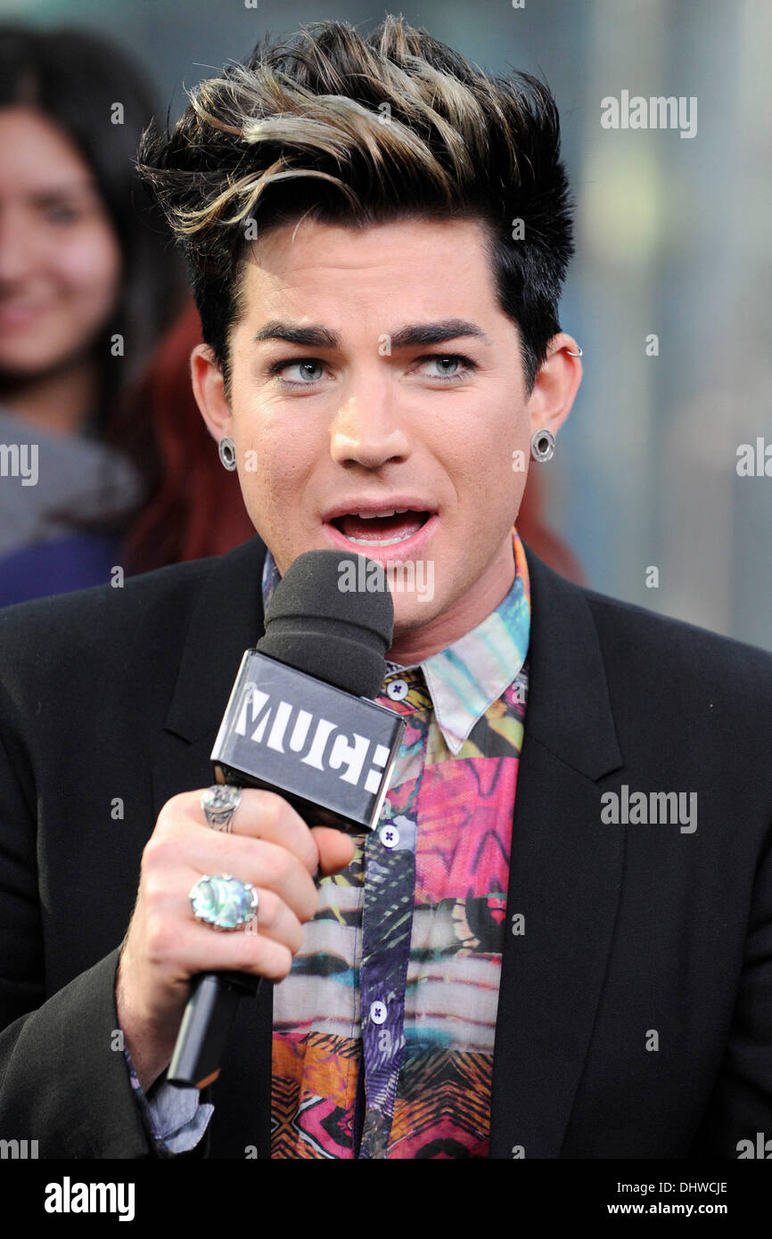 Adam Lambert  co-host MuchMusic's NEW.MUSIC.LIVE promoting his latest album TRESPASSING debuted at number one on the Billboard 200 during its first week.  Toronto, Canada - 28.05.12 Stock Photo