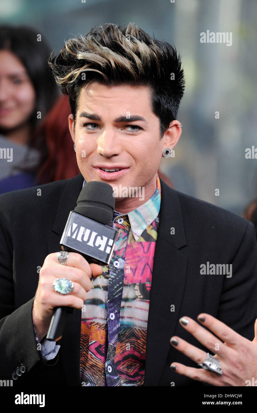 Adam Lambert  co-host MuchMusic's NEW.MUSIC.LIVE promoting his latest album TRESPASSING debuted at number one on the Billboard 200 during its first week.  Toronto, Canada - 28.05.12 Stock Photo