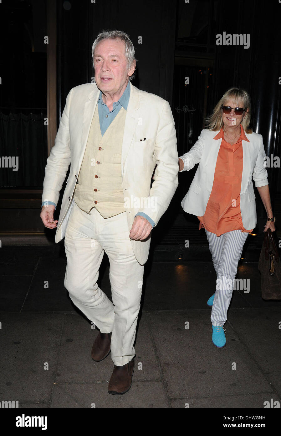 Twiggy and her husband Leigh Lawson leaving The Wolseley Restaurant ...