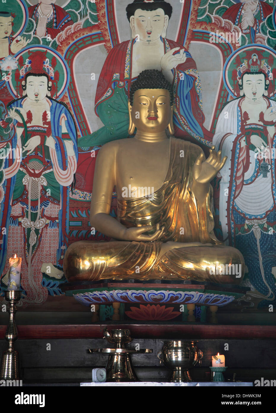 South Korea Gyeongju Bulguk Sa Buddhist Temple Buddha Statue Stock