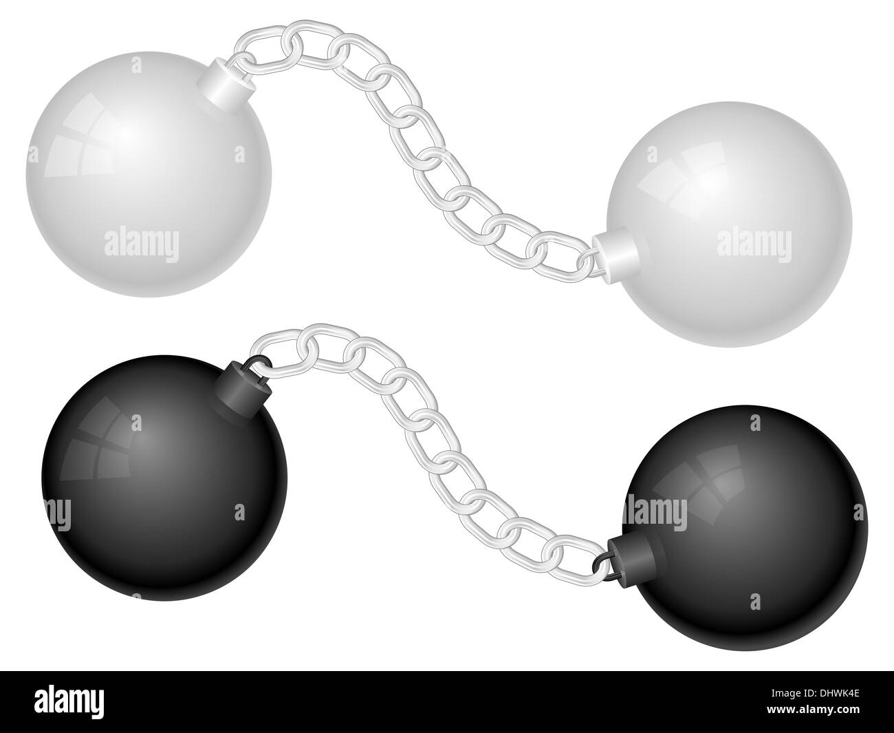 Two shackles on a white background Stock Photo Alamy