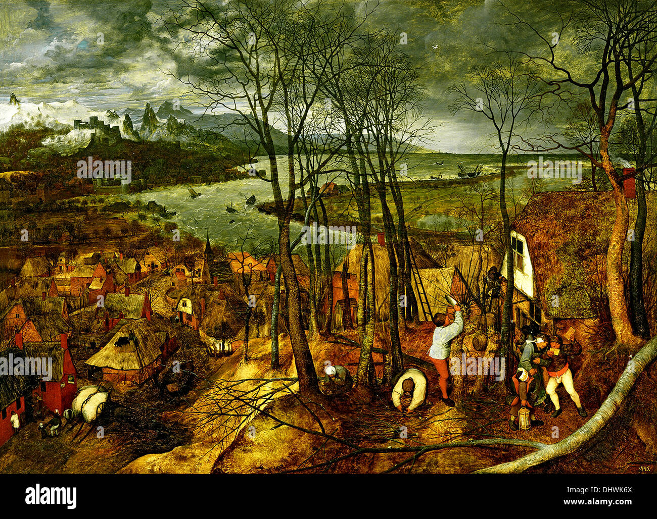 Gloomy day - by Pieter Brueghel the Elder, 1565 Stock Photo