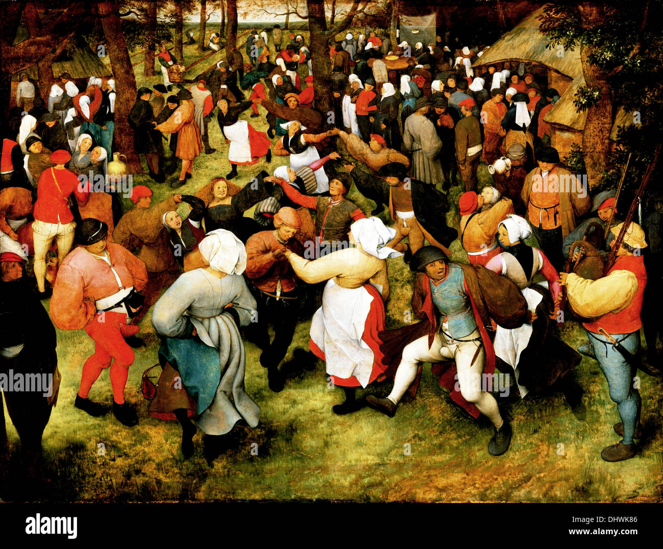 The Wedding Dance - by Pieter Bruegel, 1566 Stock Photo