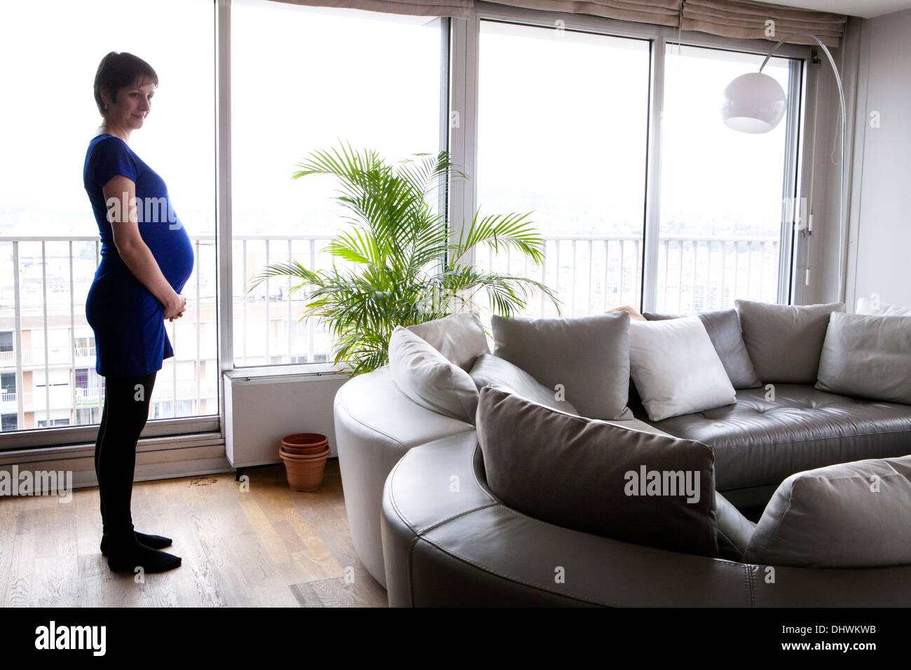 PREGNANT WOMAN Stock Photo