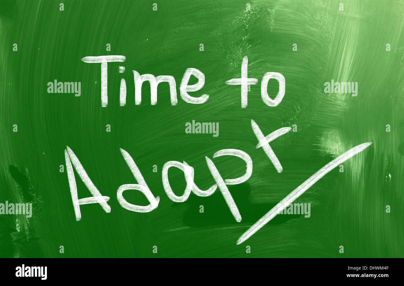 Time to adapt concept stock photo alamy