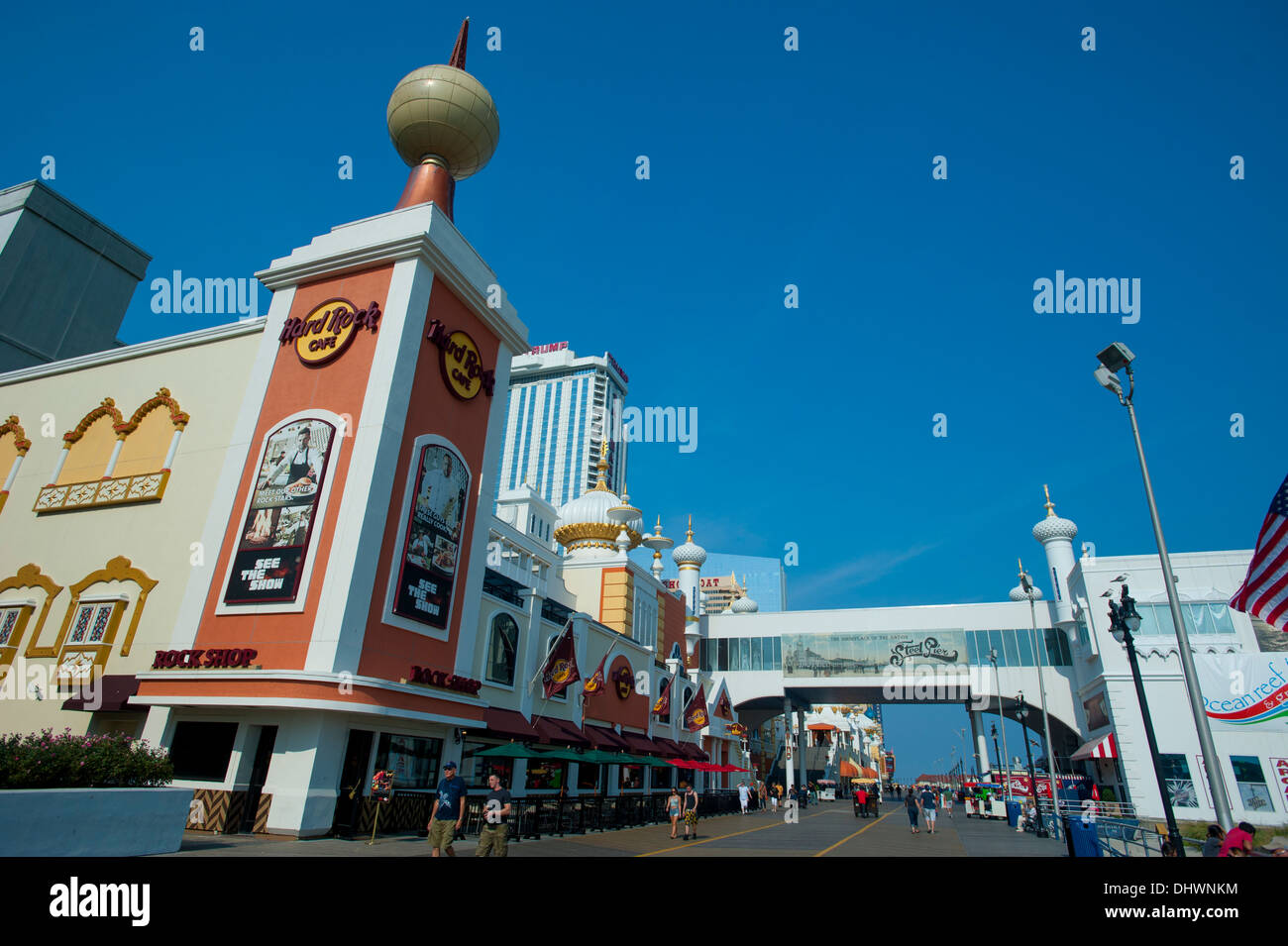 USA America New Jersey NJ N. J. Atlantic City Boardwalk Hard Rock Cafe Stock Photo Alamy