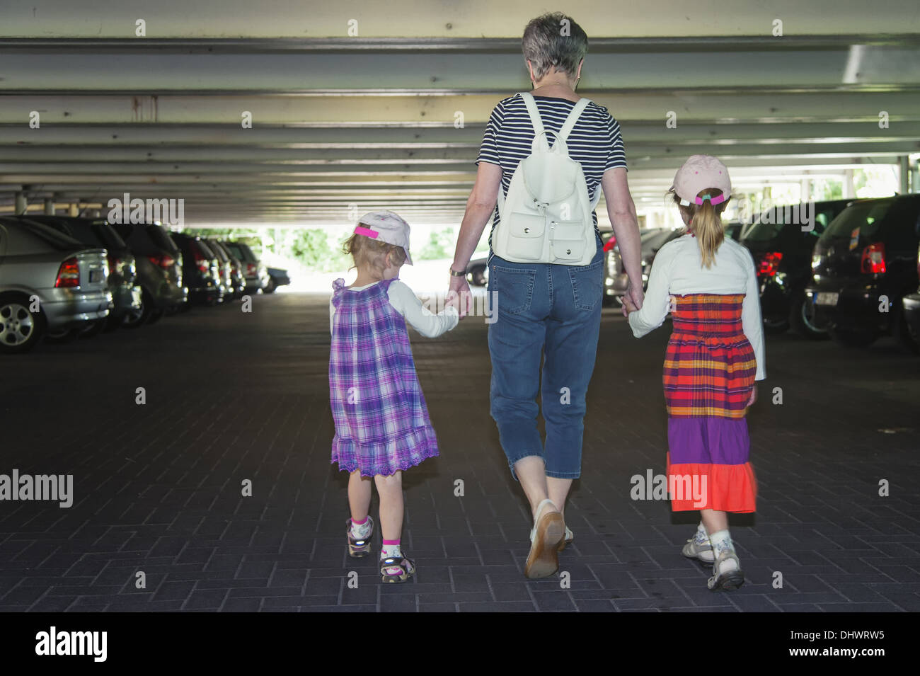 Grandmother with granddaughters Stock Photo Alamy