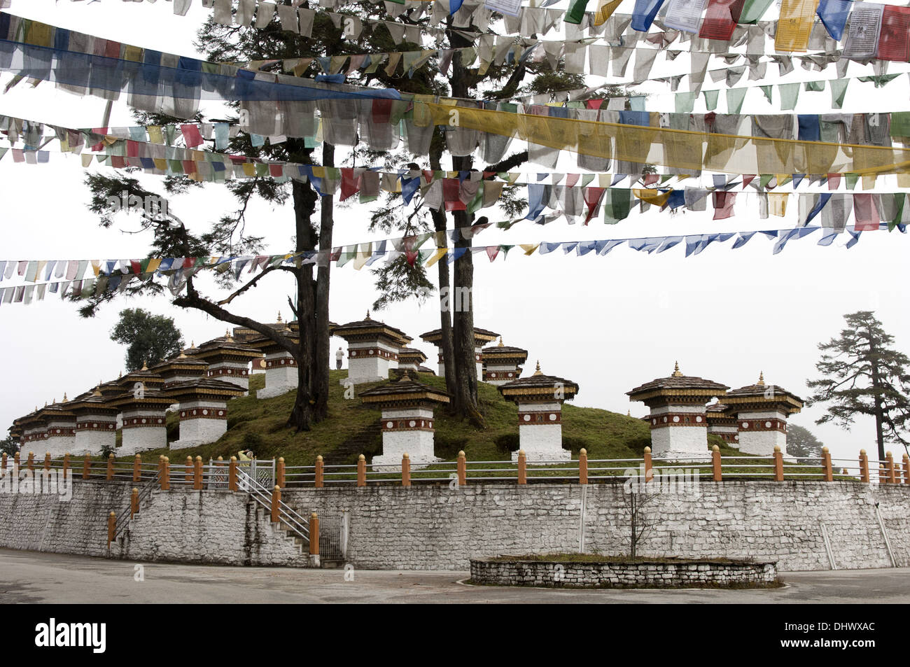 Memorial of the 108 Chortens, Bhutan Stock Photo