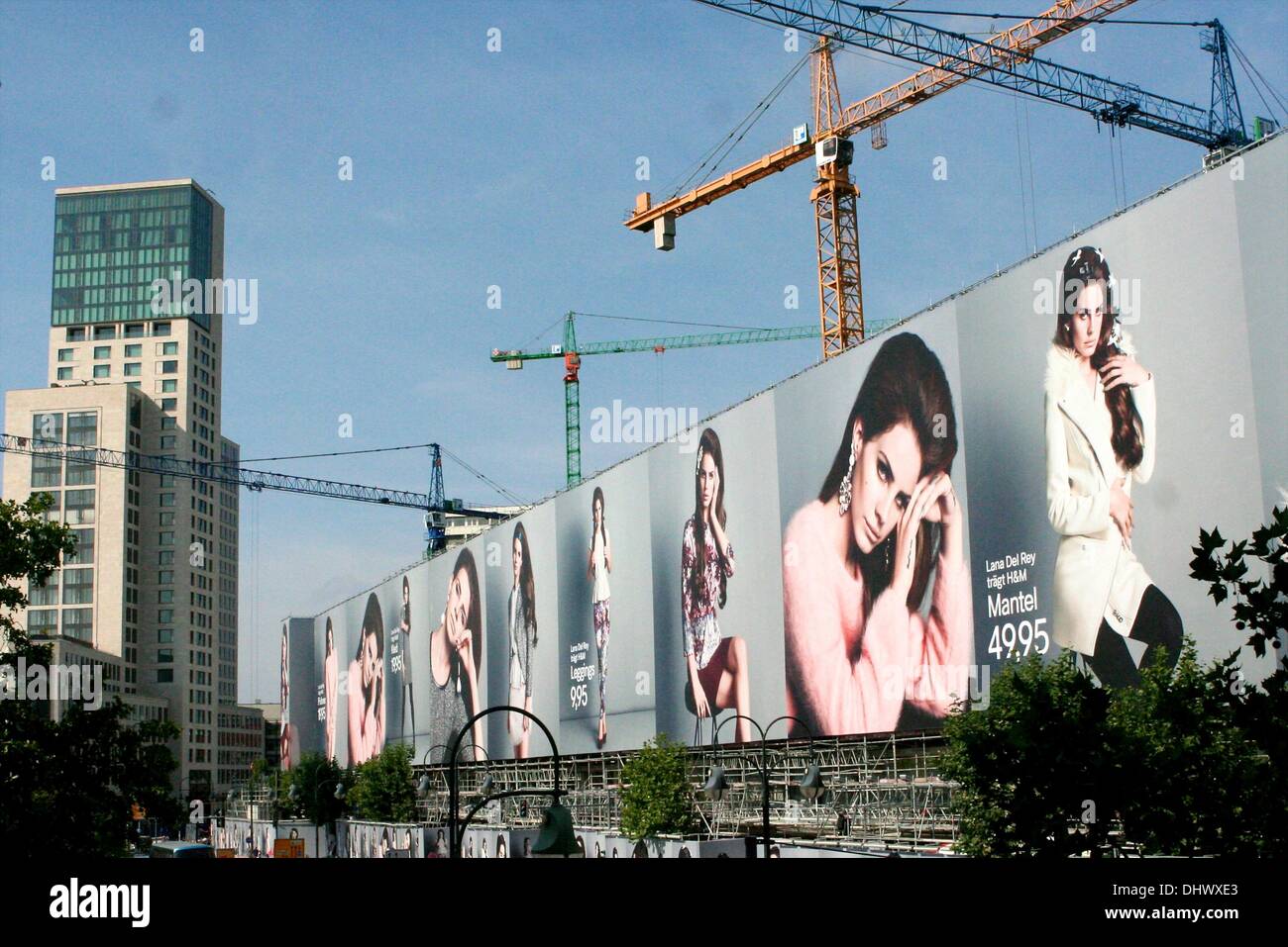 Lana del Rey is featured in a H&M advertising campaign which is on display at Bikini-Haus which is currently under renovation in Wilmersdorf. Berlin, Germany - 18.09.2012 Stock Photo