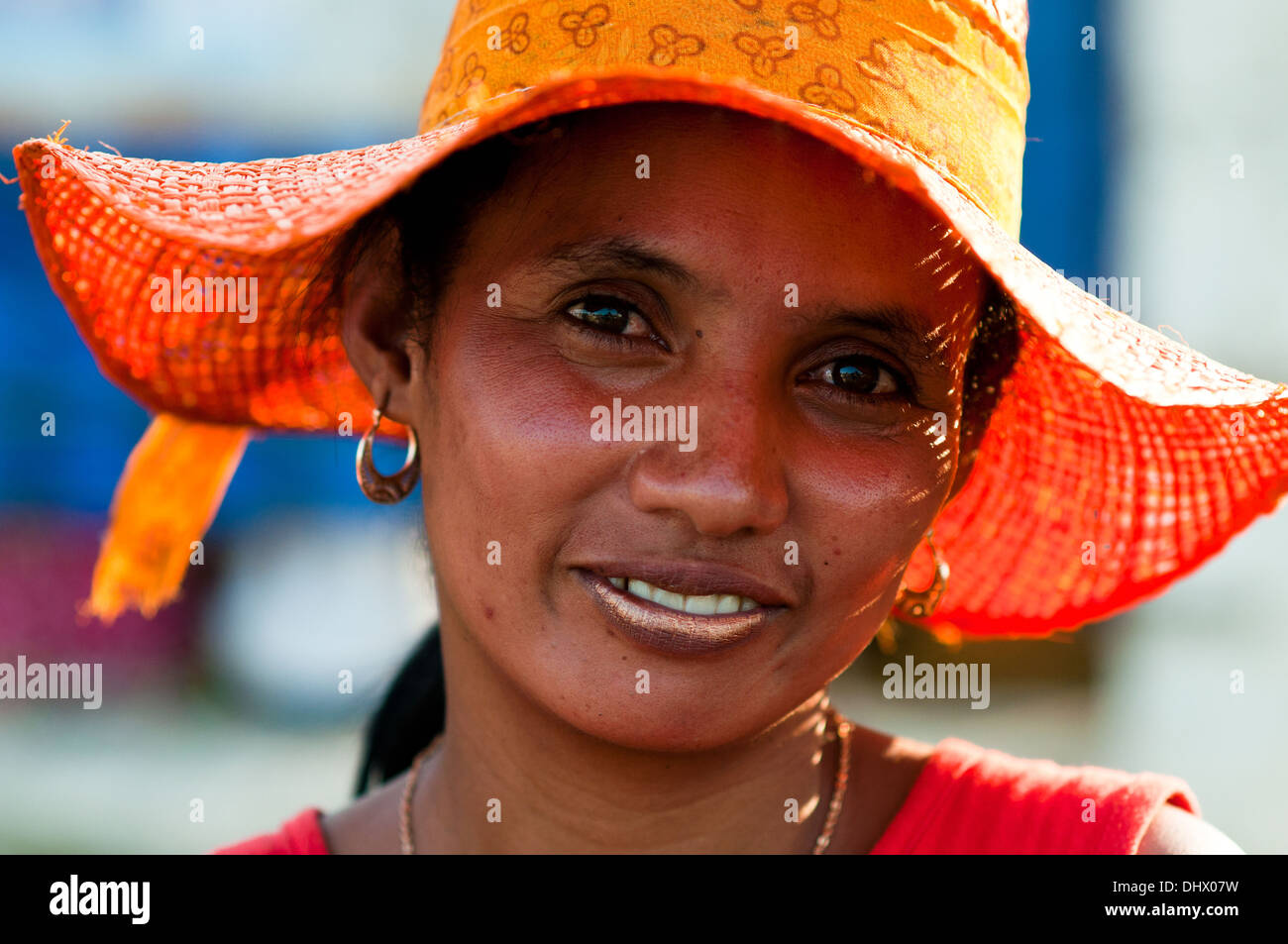woman in tulear, madagascar Stock Photo