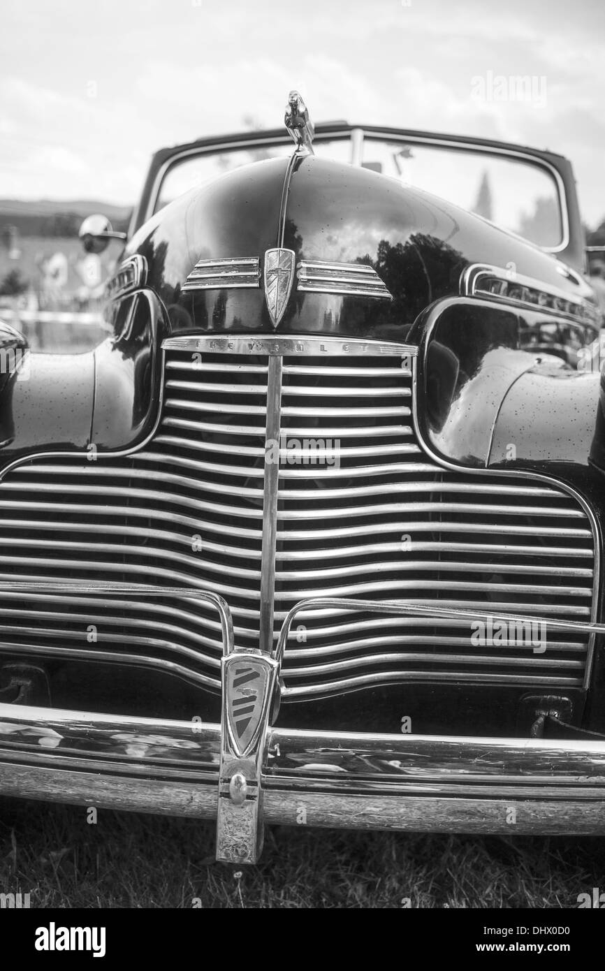 Old vintage car in black and white Stock Photo - Alamy
