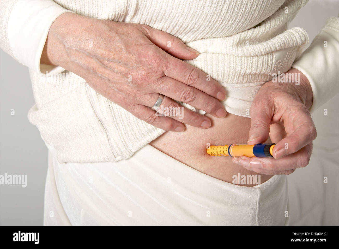 TREATING DIABETES IN ELDERLY PERSON Stock Photo Alamy
