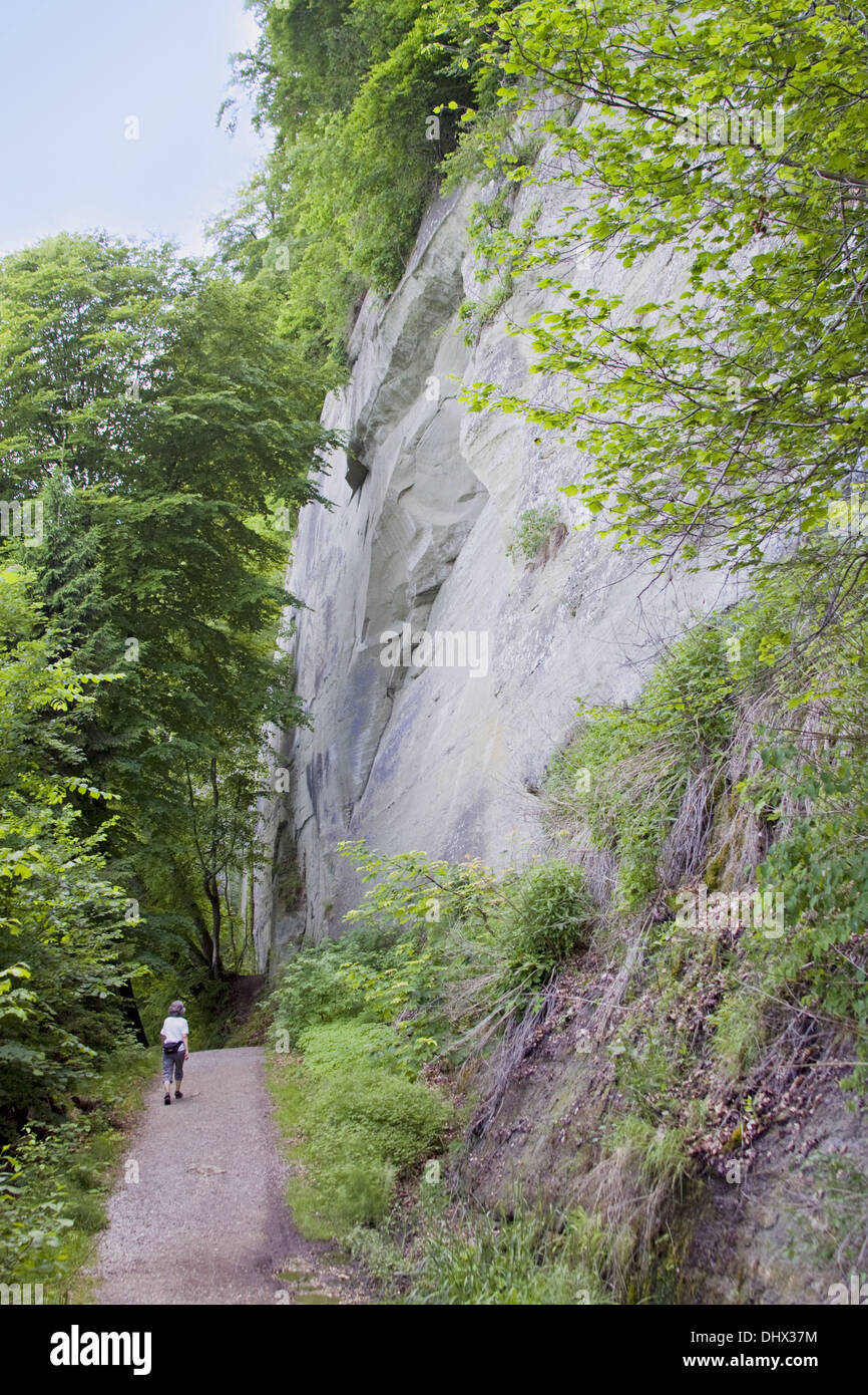 sandstone wall Lake Constance Stock Photo