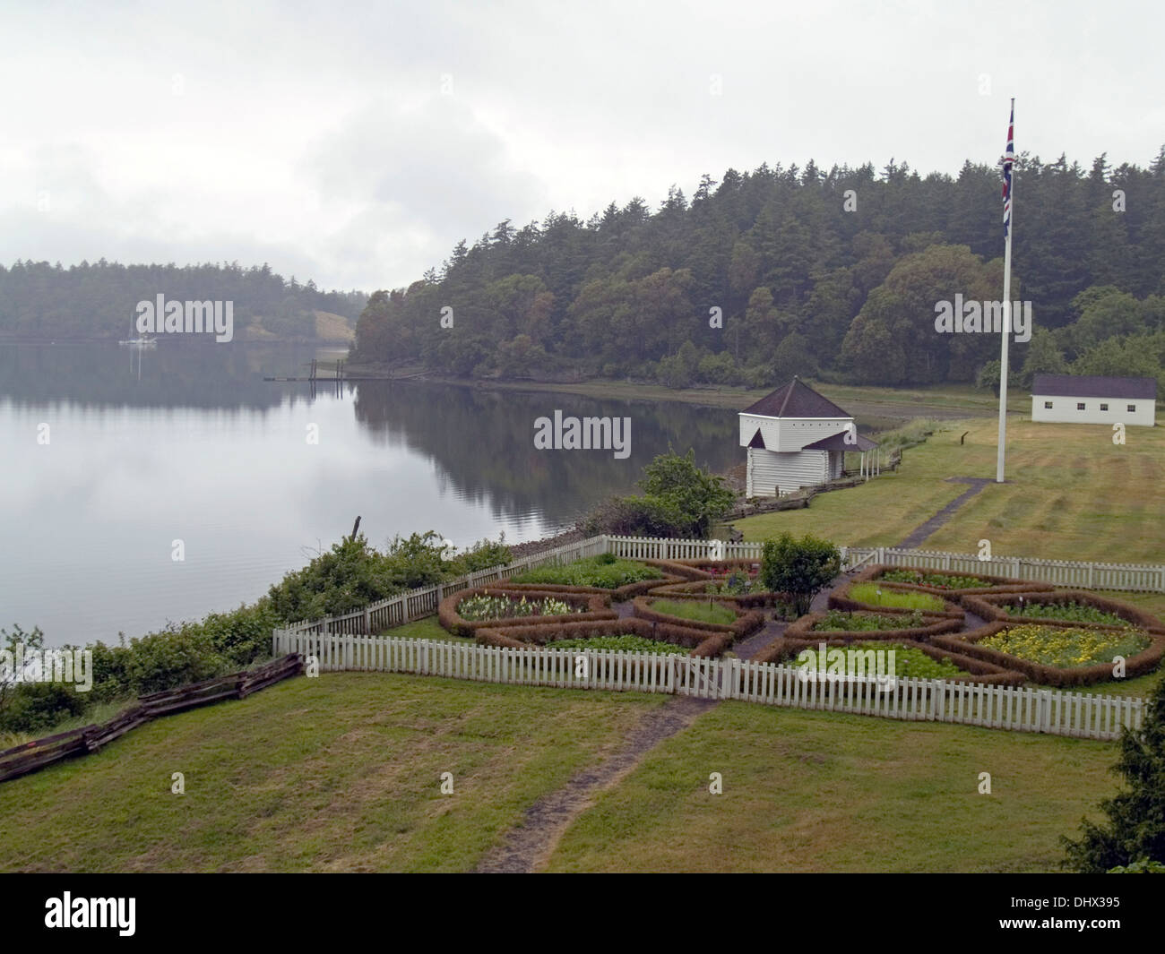 The English Camp of the Pig War,San Juan Island,Washington State Stock ...