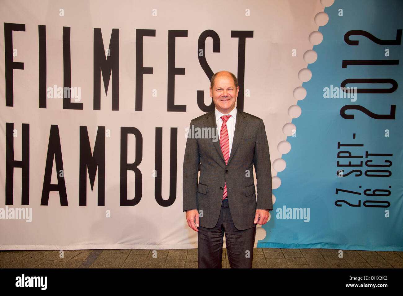 Olaf Scholz celebrating 20th filmfest movie festival Hamburg. Hamburg, Germany - 27.09.2012 Stock Photo