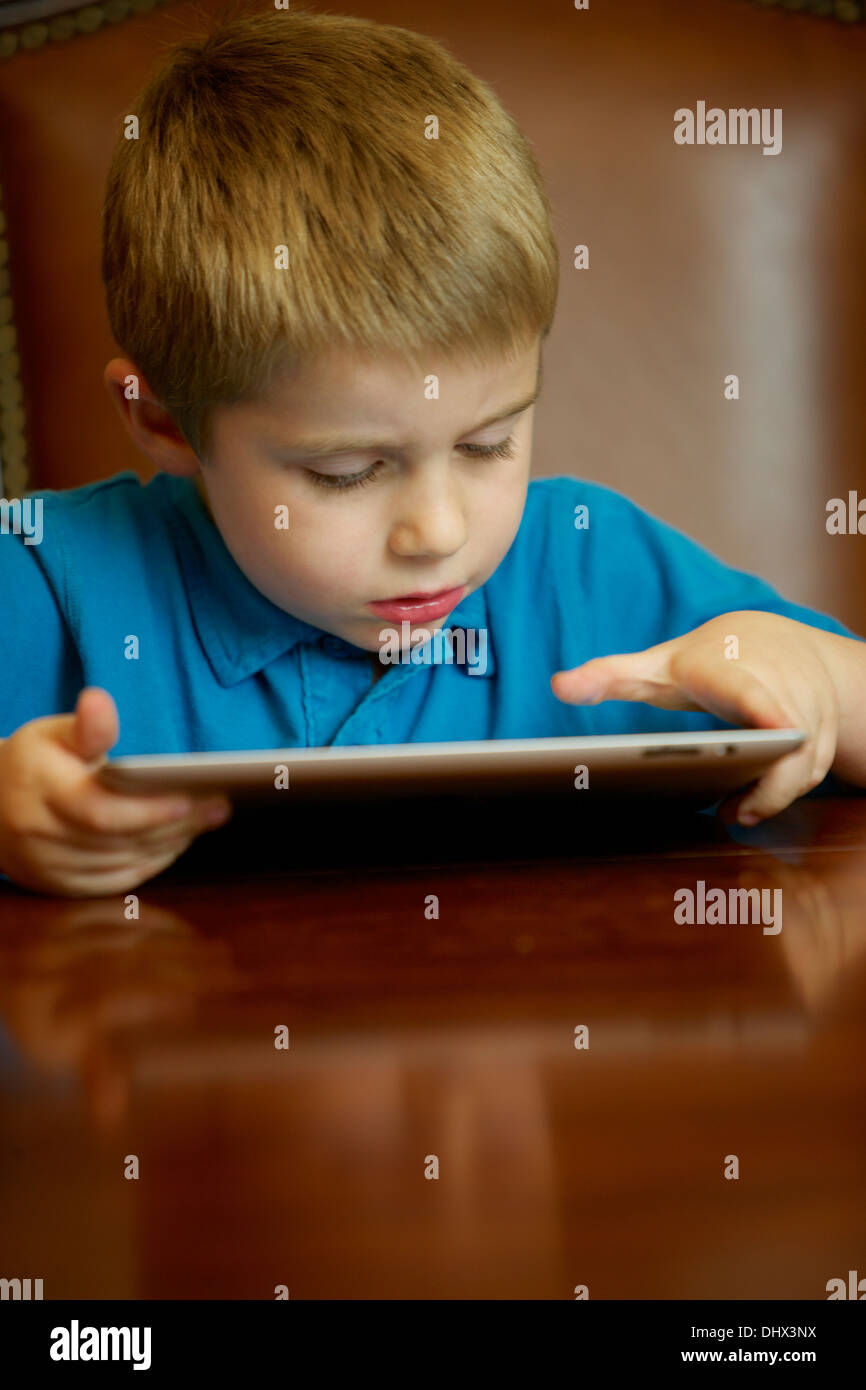 Kids using technology Stock Photo