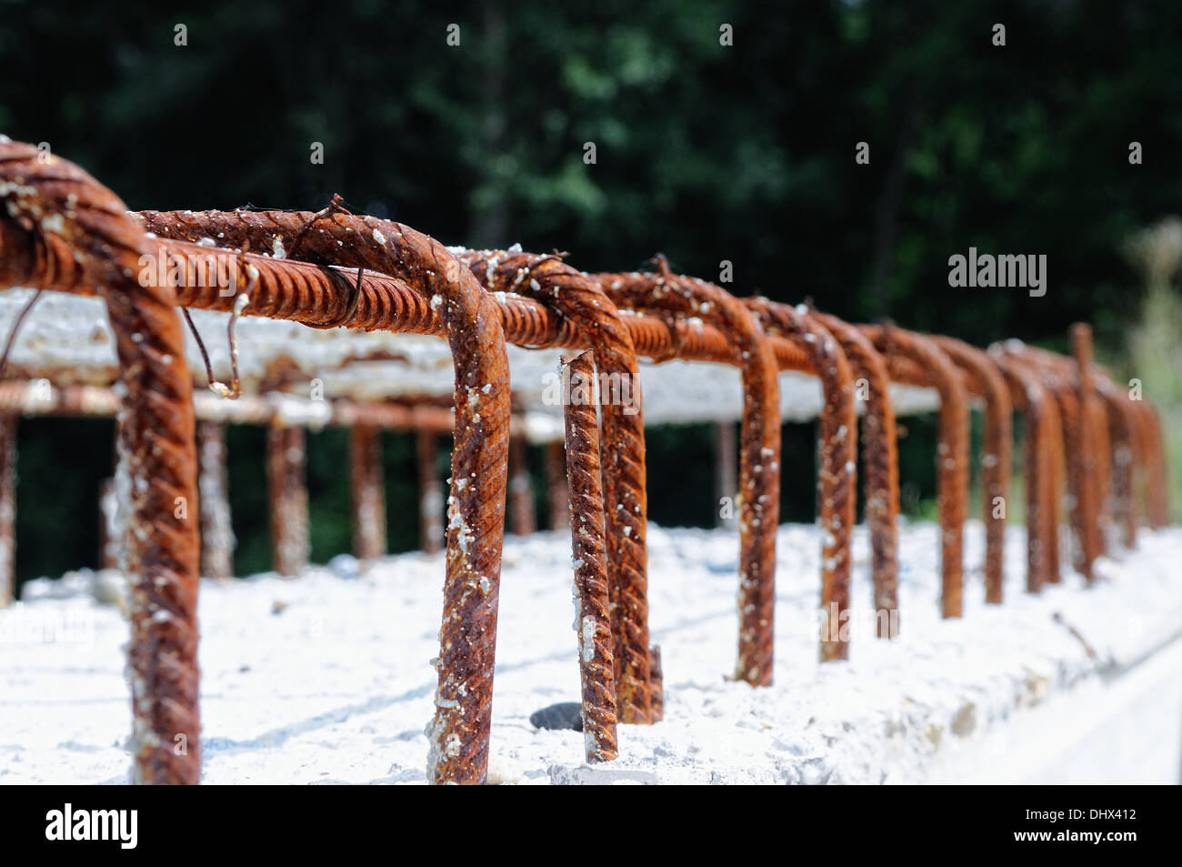 Structural steel - processed Stock Photo