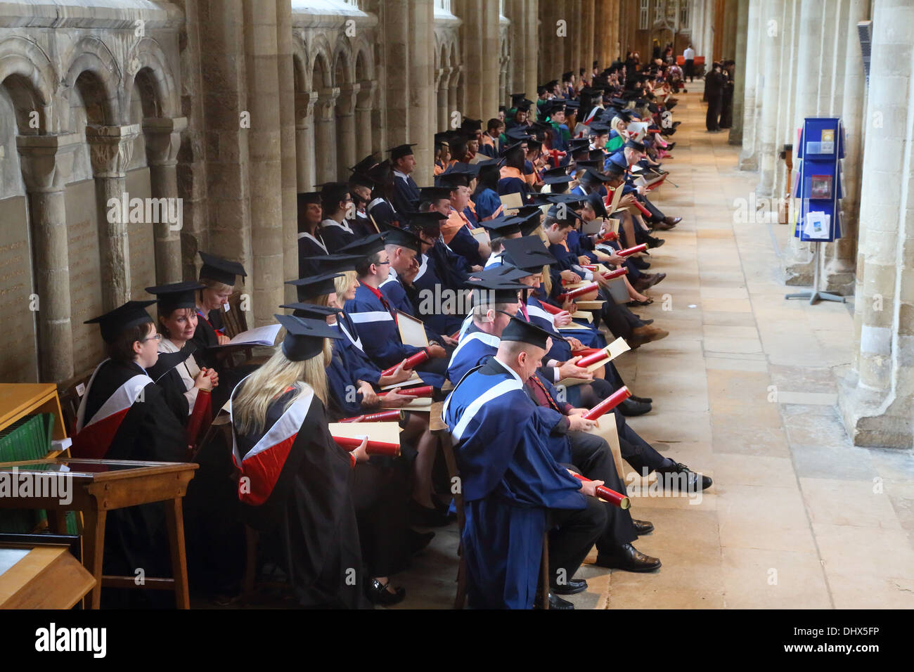 Graduation ceremony in Norwich cathedral Stock Photo Alamy