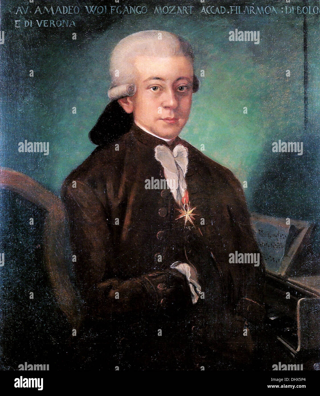 Mozart - by Martini Bologna, 1777 Stock Photo - Alamy