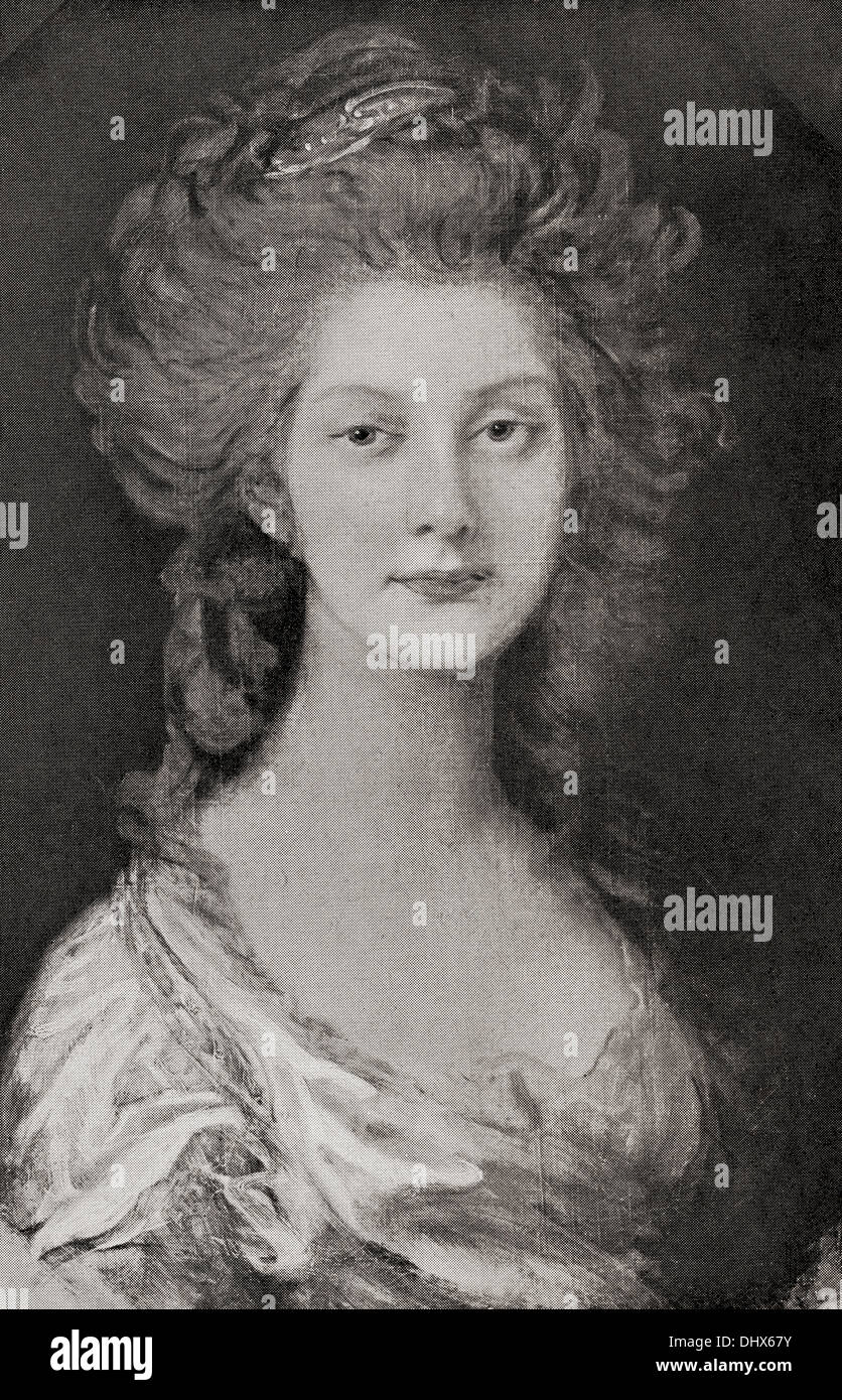 Princess Augusta Sophia of the United Kingdom, 1768 – 1840. Second daughter of George III. Stock Photo