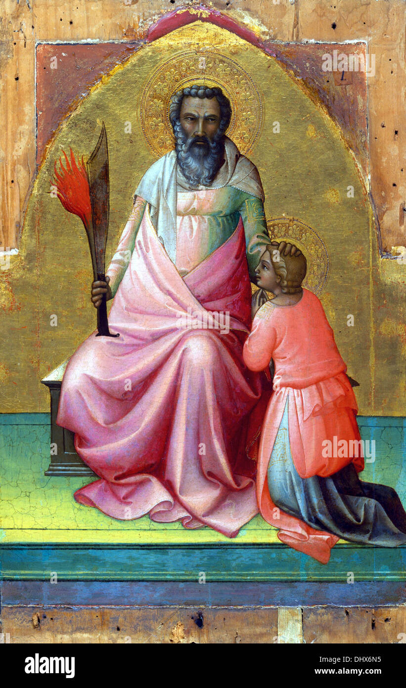 Abraham - by Lorenzo Monaco, 1410 Stock Photo
