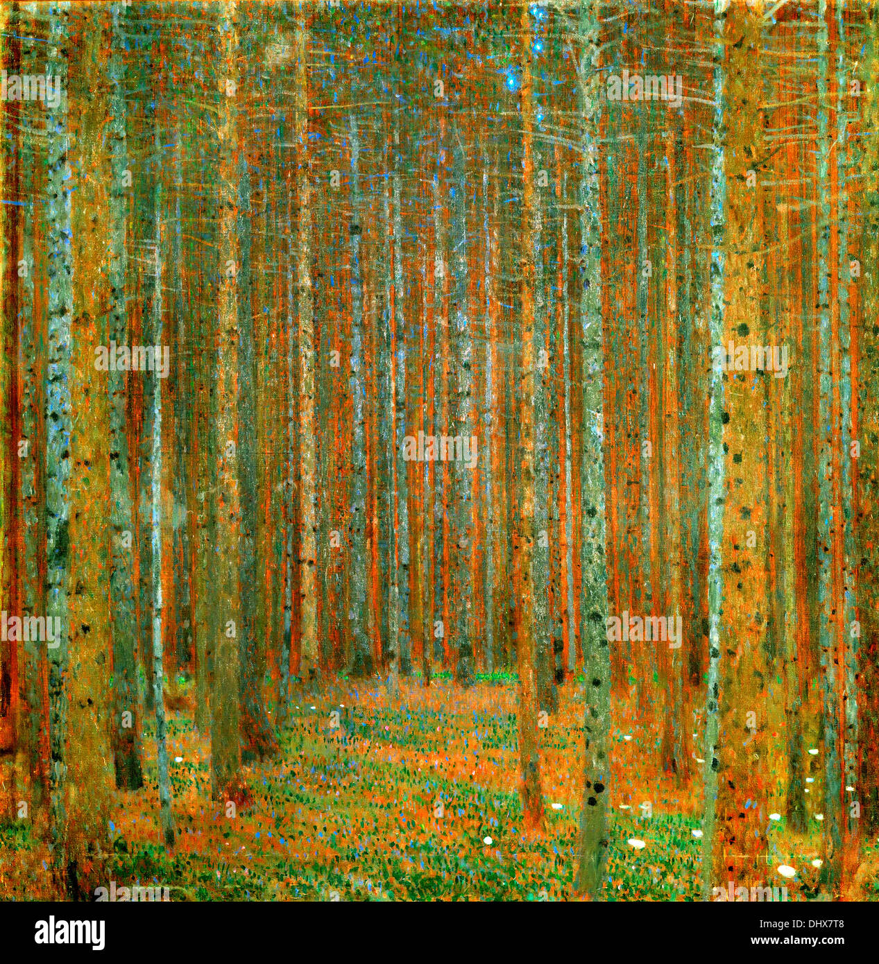 Pine Forest - by Gustav Klimt, 1902 Stock Photo - Alamy