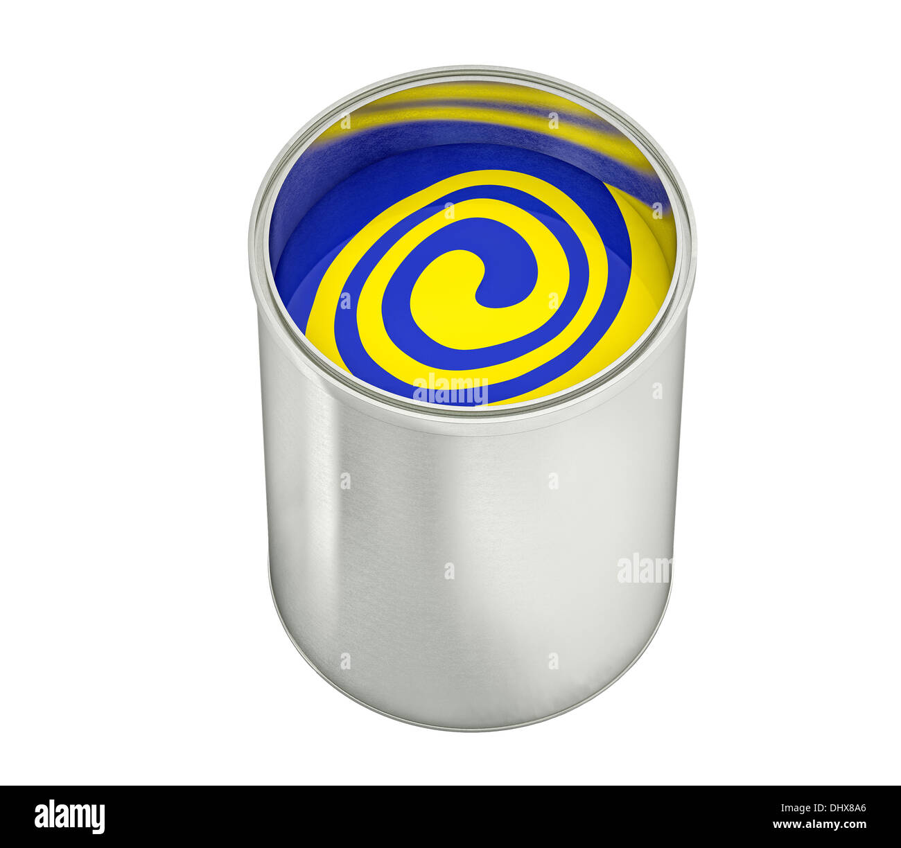 Paint Bucket with mixing colors Stock Photo Alamy