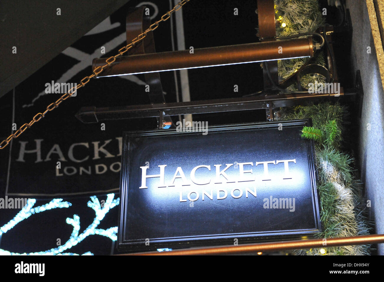 Regent Street, London, UK. 15th November 2013. The new Hackett flagship store on Regent Street Regent Street, London, UK. 15th November 2013. The new Hackett flagship store on Regent Street