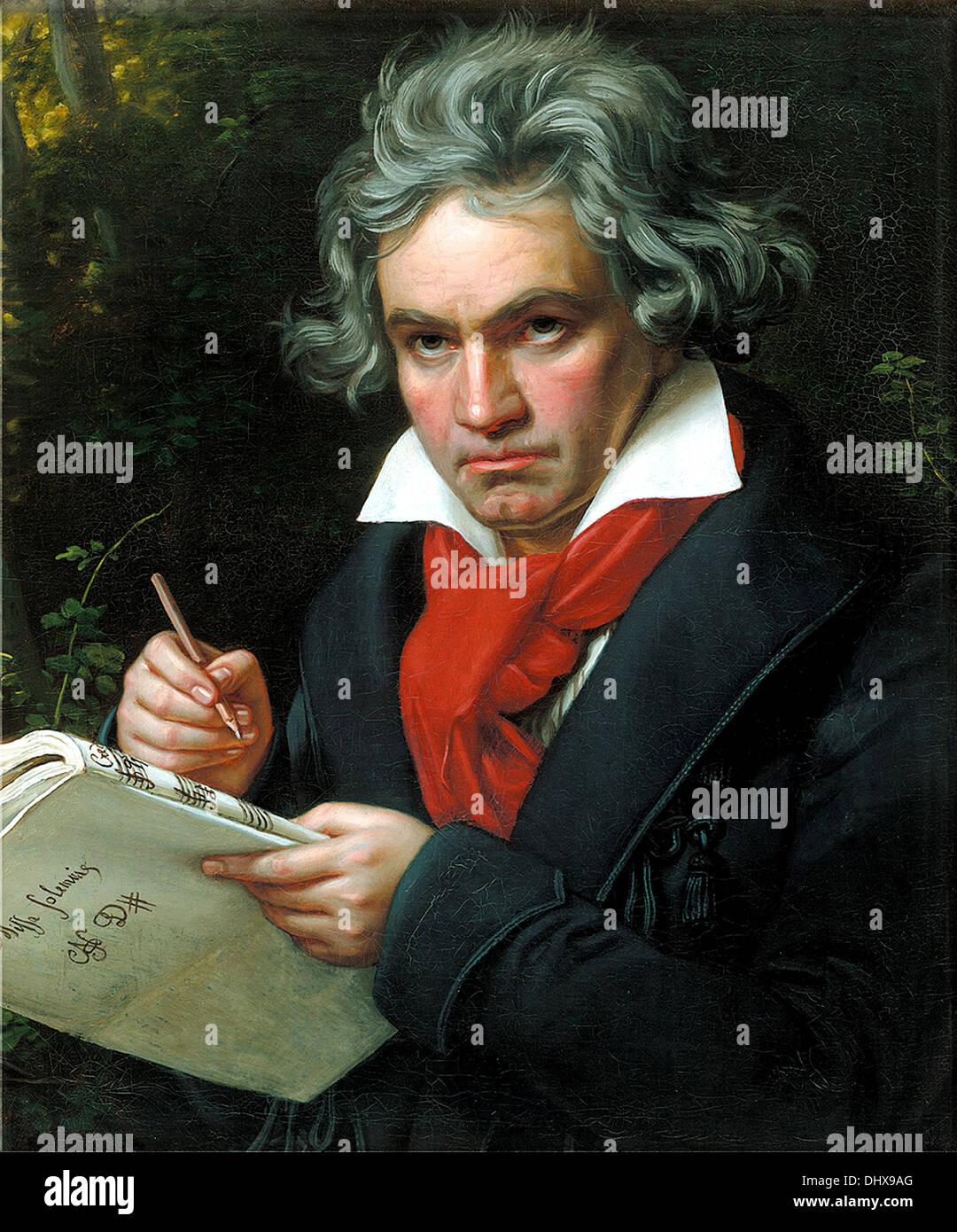 Ludwig van Beethoven - by Joseph Karl Stieler, 1820 Stock Photo