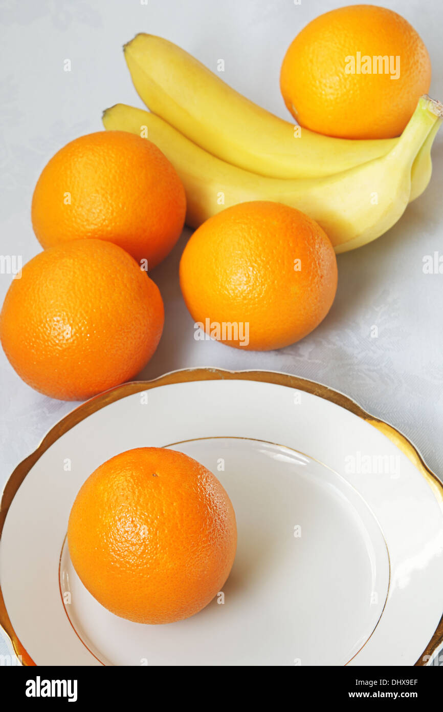 Oranges and bananas Stock Photo Alamy