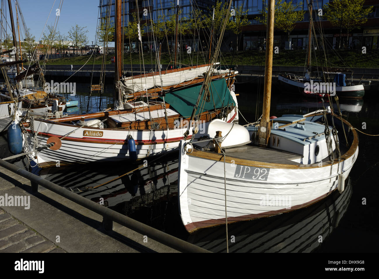 Traditional Sailing Boats in Kiel Stock Photo