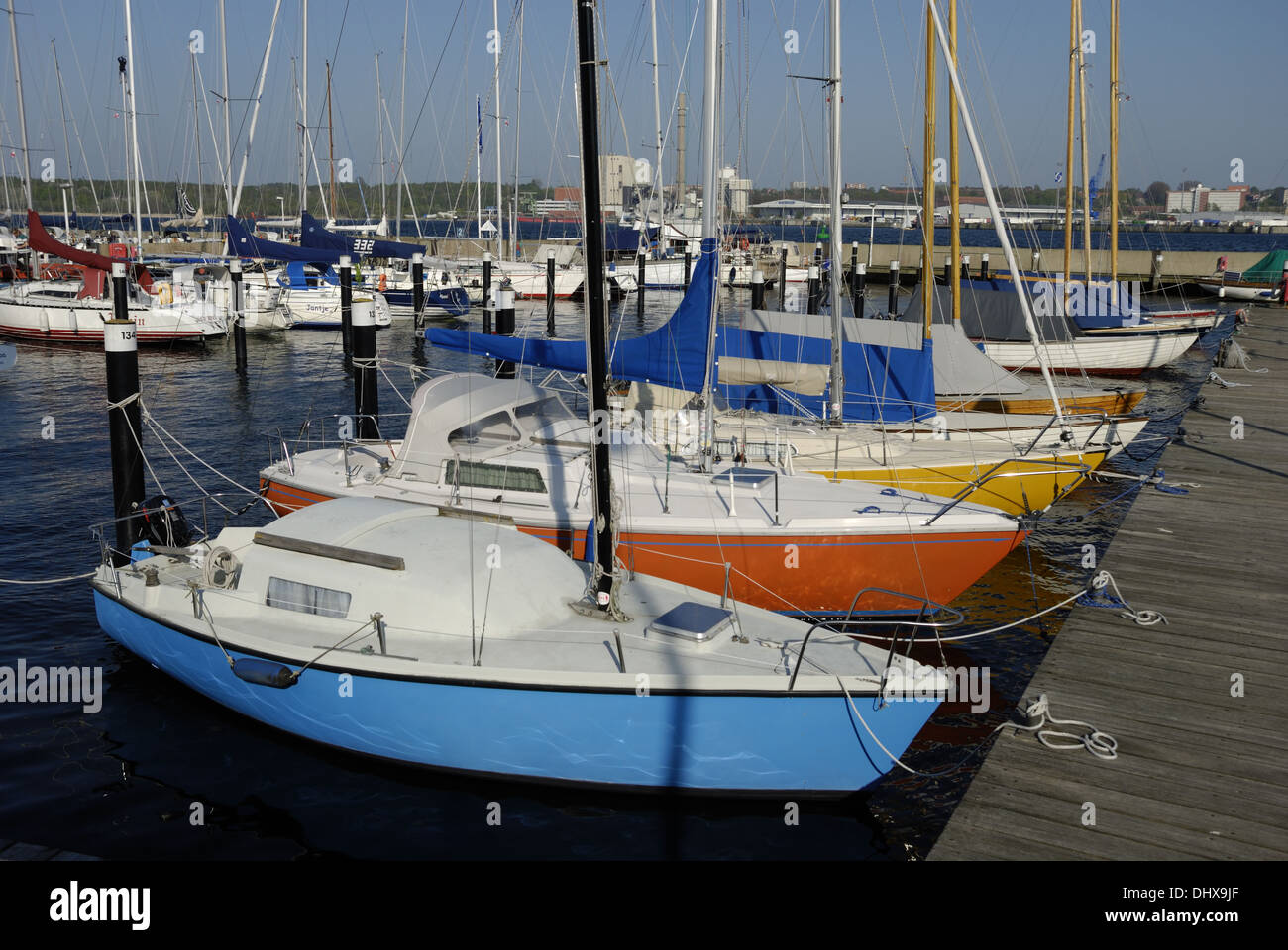 Marina in Kiel Stock Photo