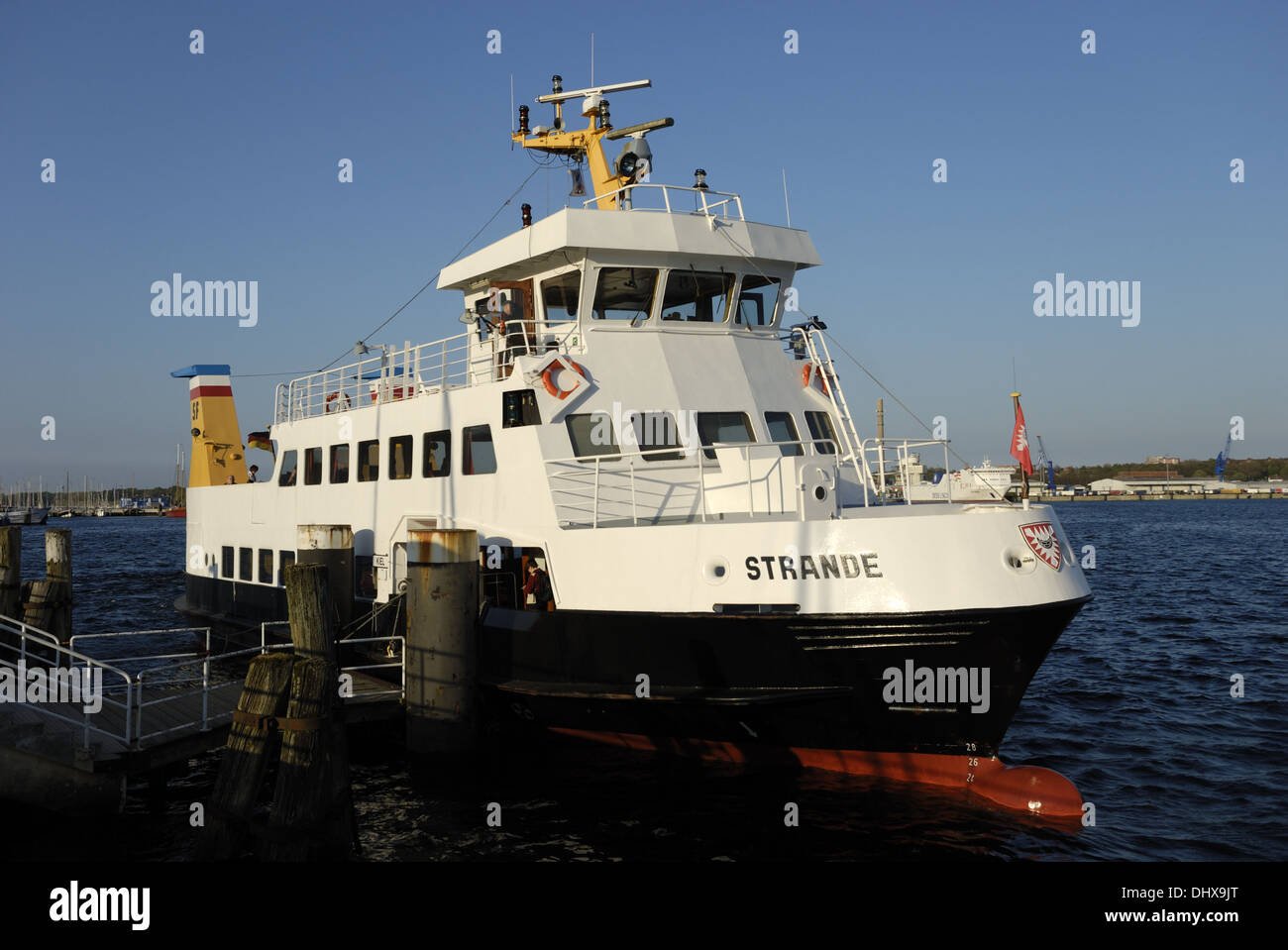 Harbour ferry Strande in Kiel Stock Photo