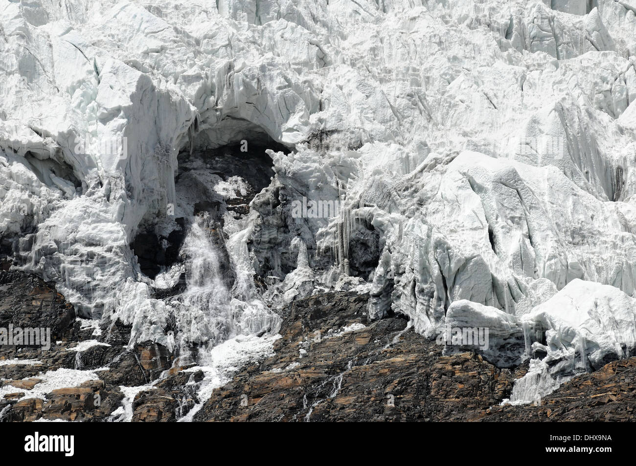 Karola glacier glacier water Tibet China Stock Photo