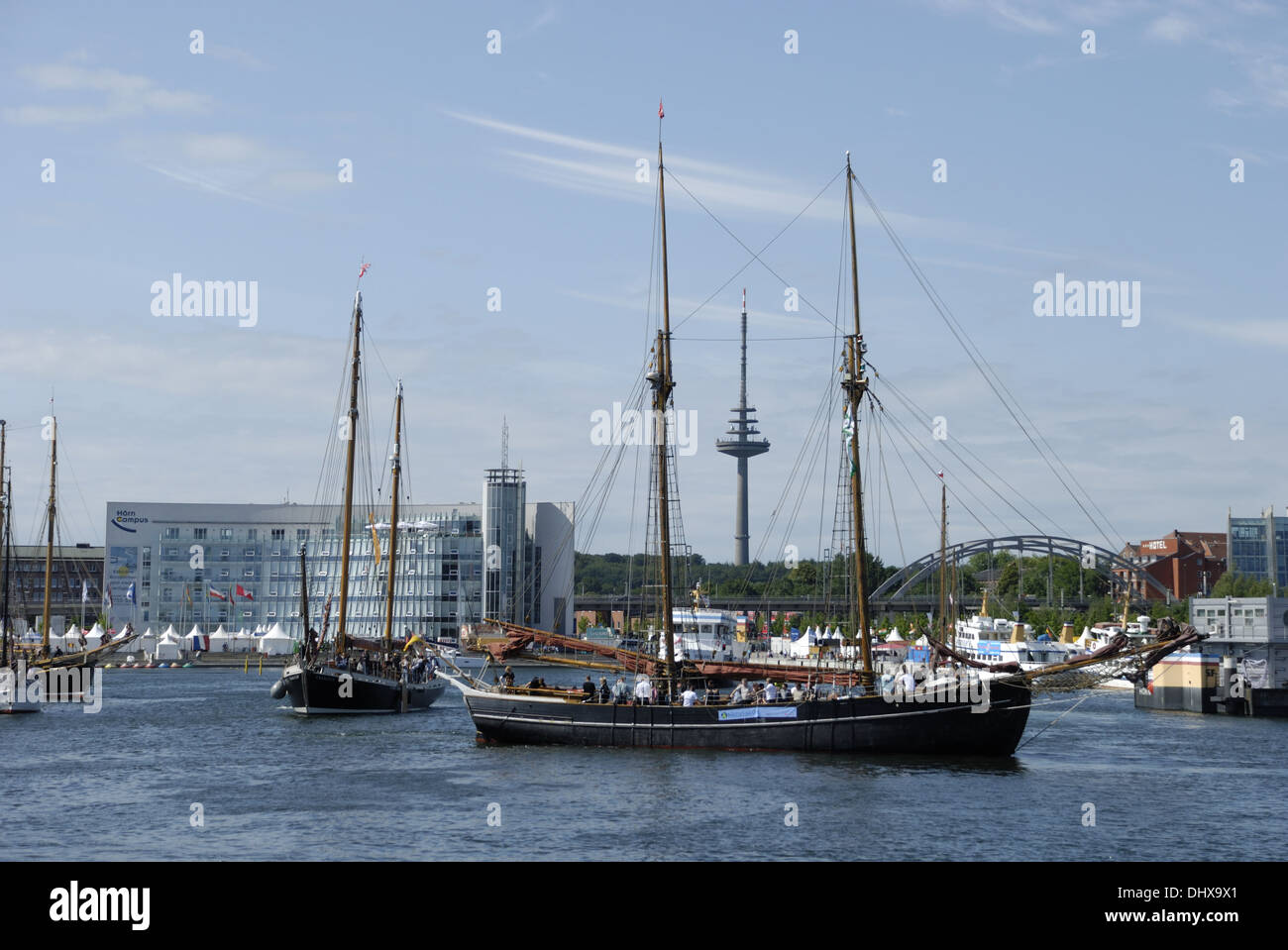Sailing vessels in Kiel Stock Photo