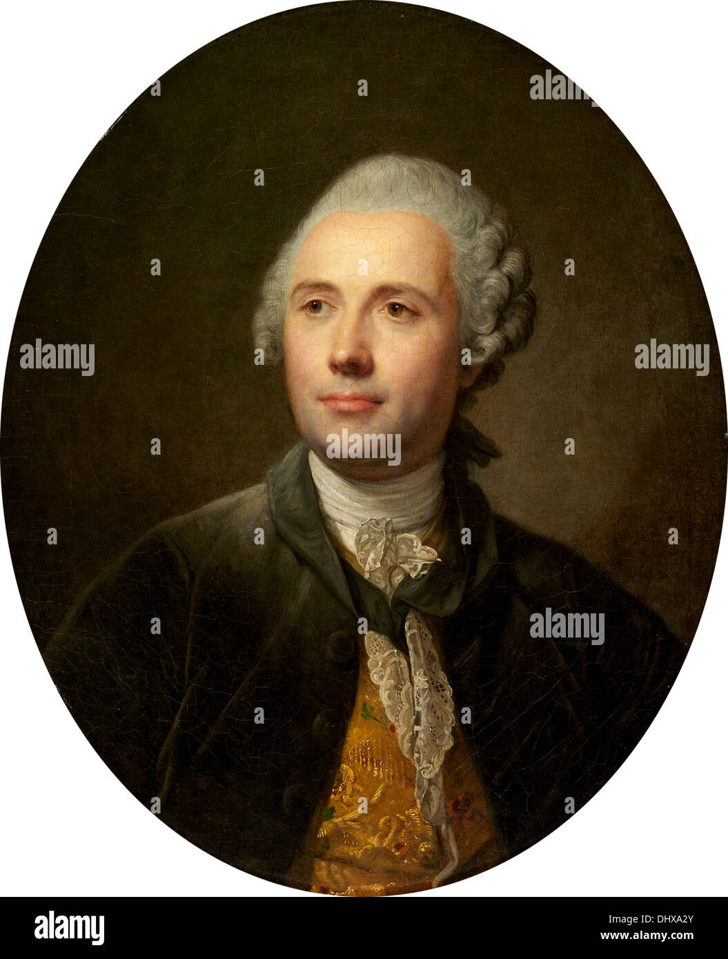 Jean Jacques Caffieri - by Jean-Baptiste Greuze, 1763 Stock Photo