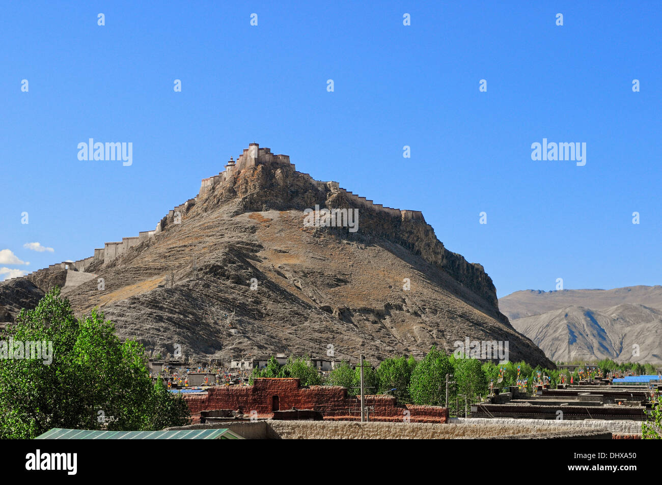 Gyantse Dzong fortress Tibet China Stock Photo