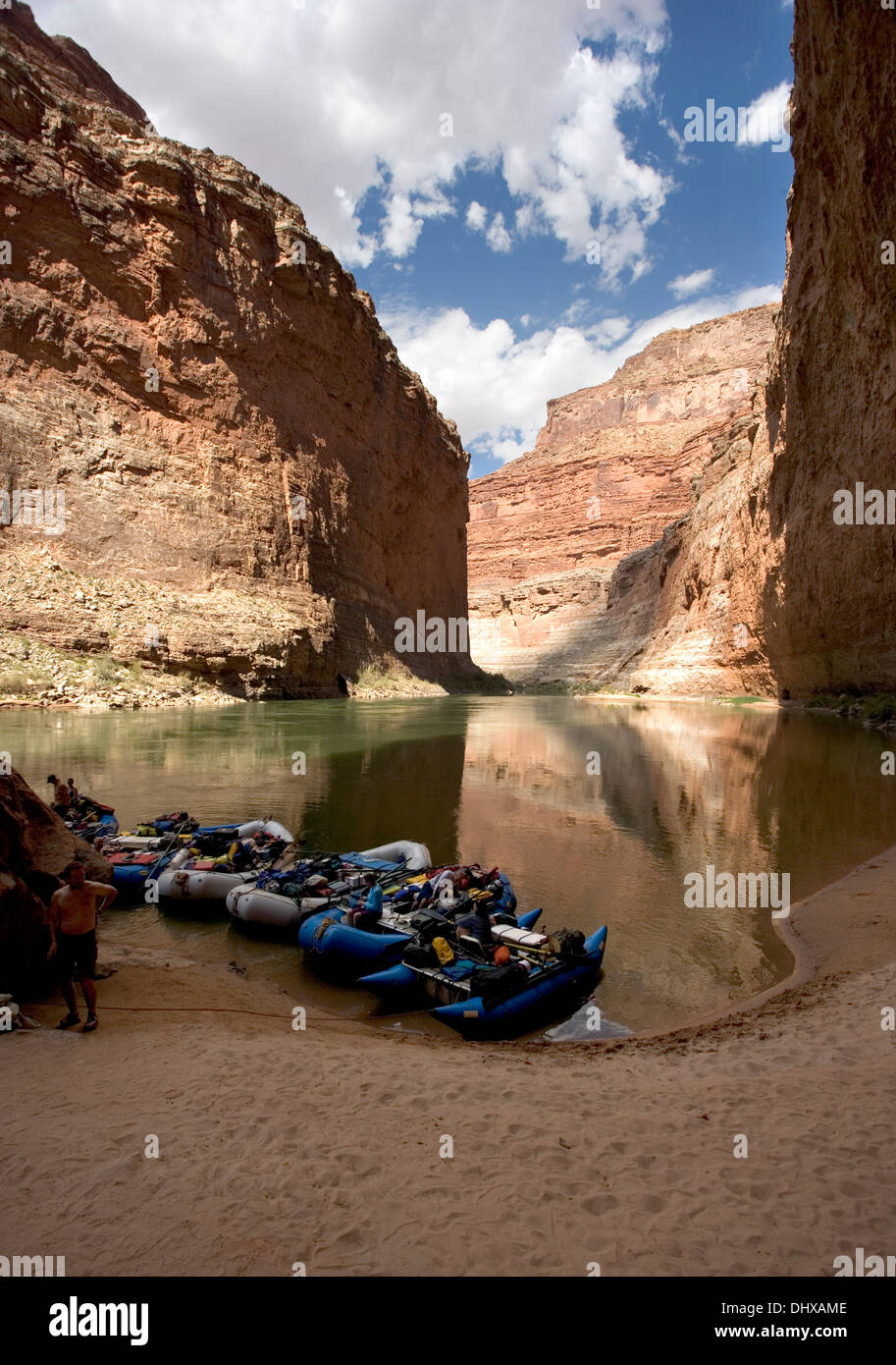 Pulled over at the entrance to Redwall Cavern inside the Grand Canyon, Arizona, USA Stock Photo