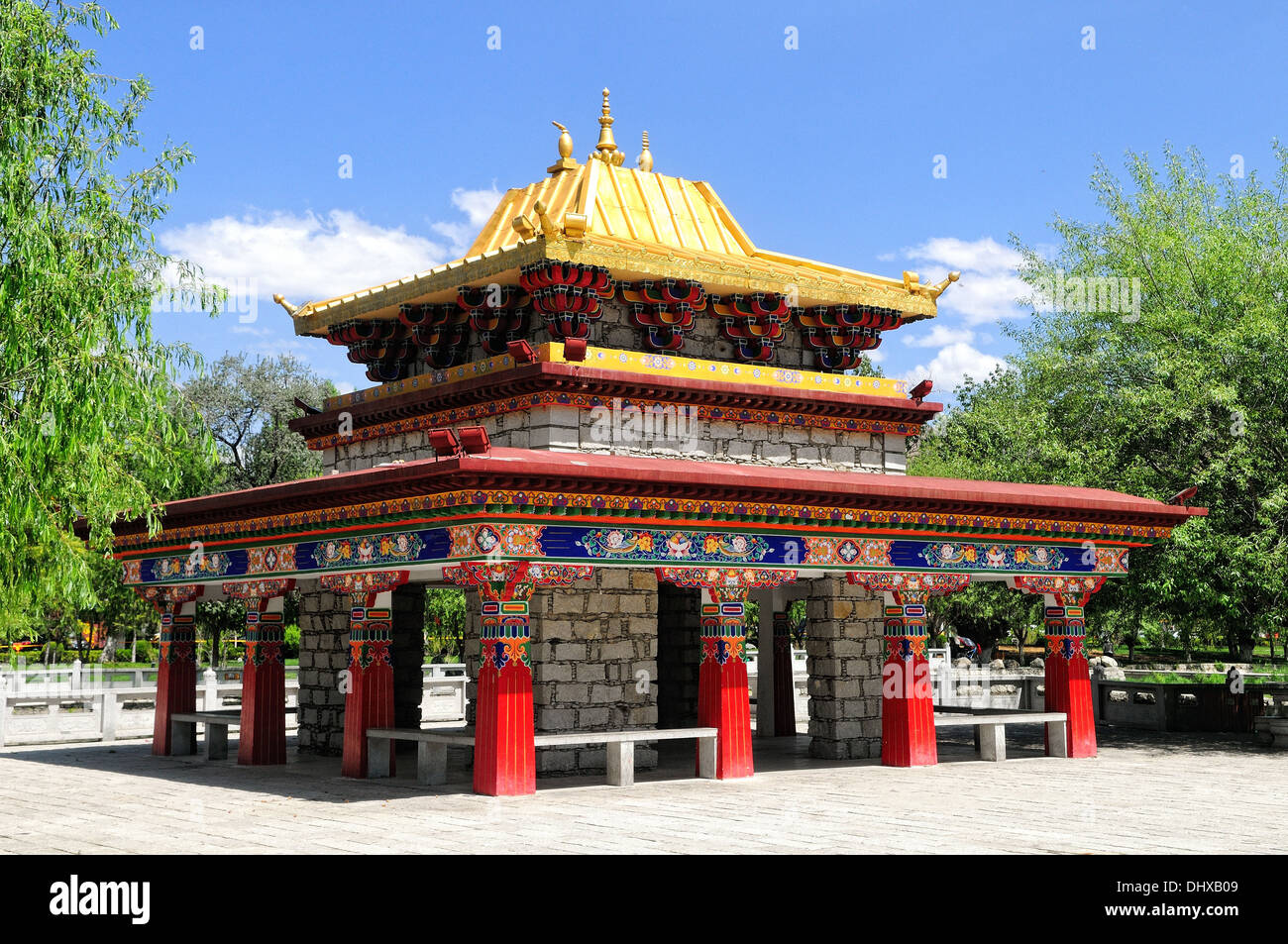 Norbulingka Palace in Lhasa Tibet of China Stock Photo