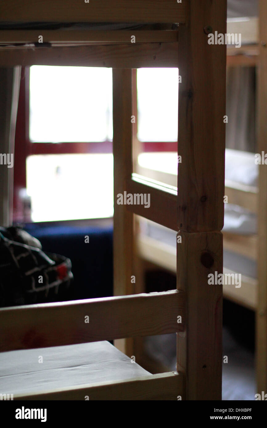 Bunk Bed in London Hostel Stock Photo Alamy