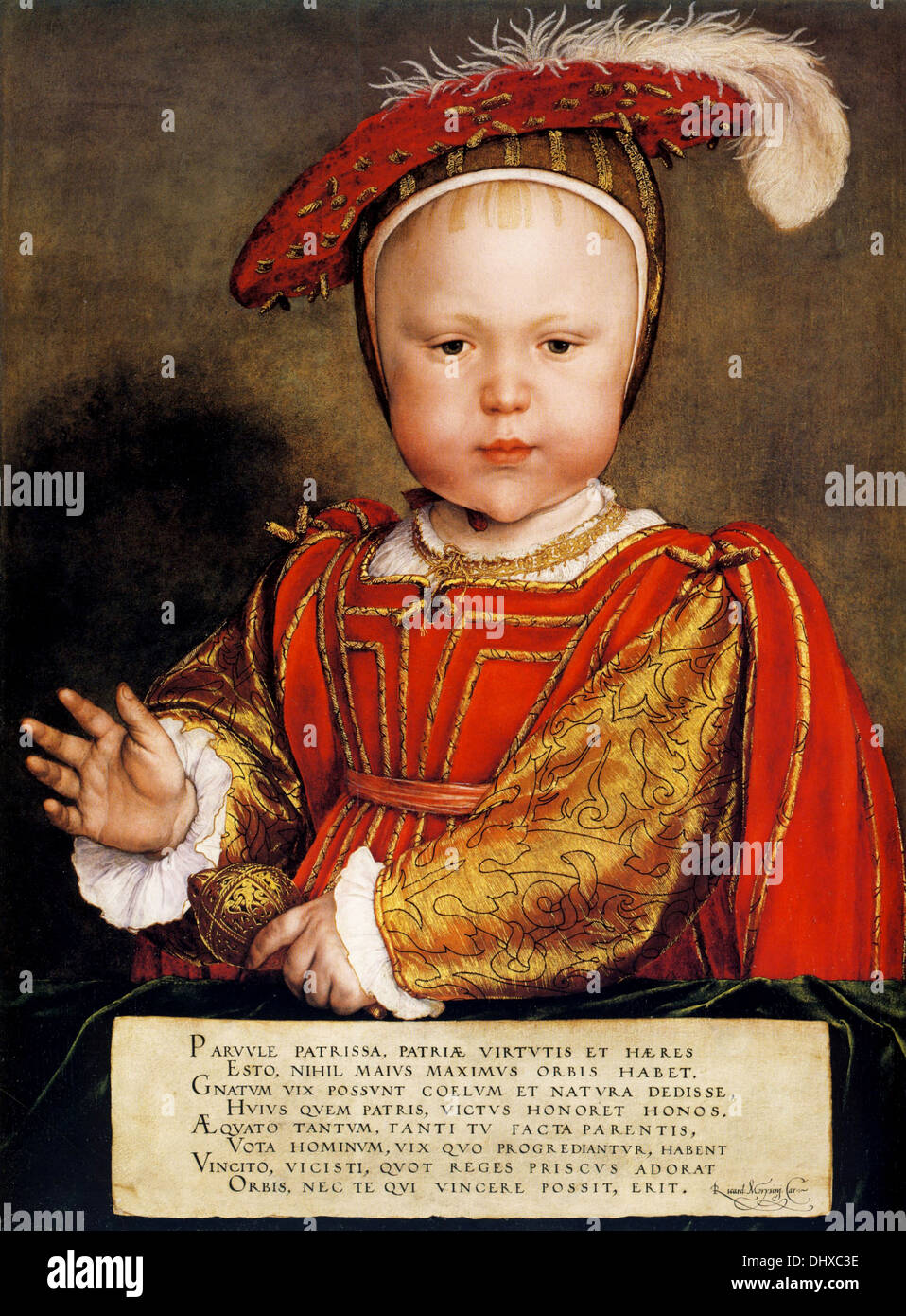 Edward VI as a Child - by Hans Holbein the Younger, 1538 Stock Photo