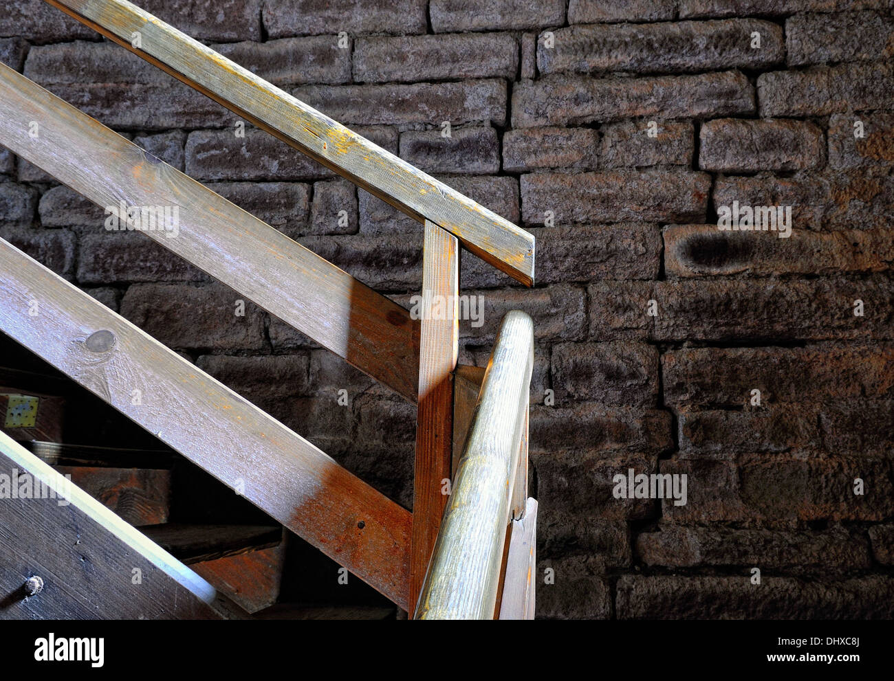 Staircase in the old walls Stock Photo