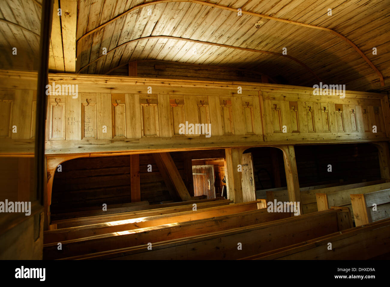 The 'Lapp Church' of Sodankylä is one of Finland's oldest wooden churches. It was built of logs by local labor in 1689. Stock Photo