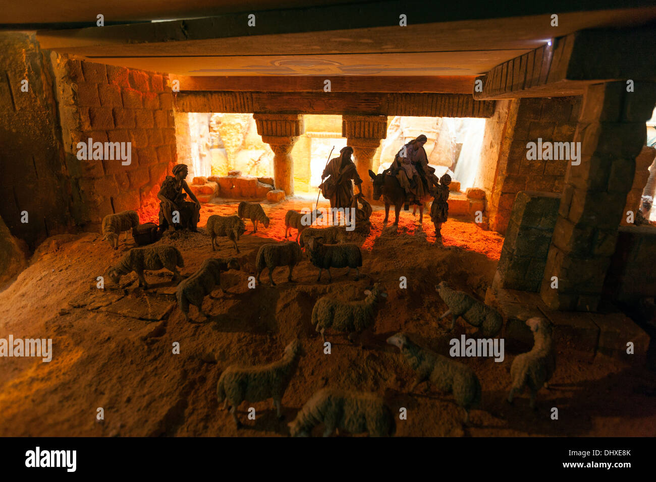 Nativity scene, Belén in Spanish, depicting of the birth of Jesus